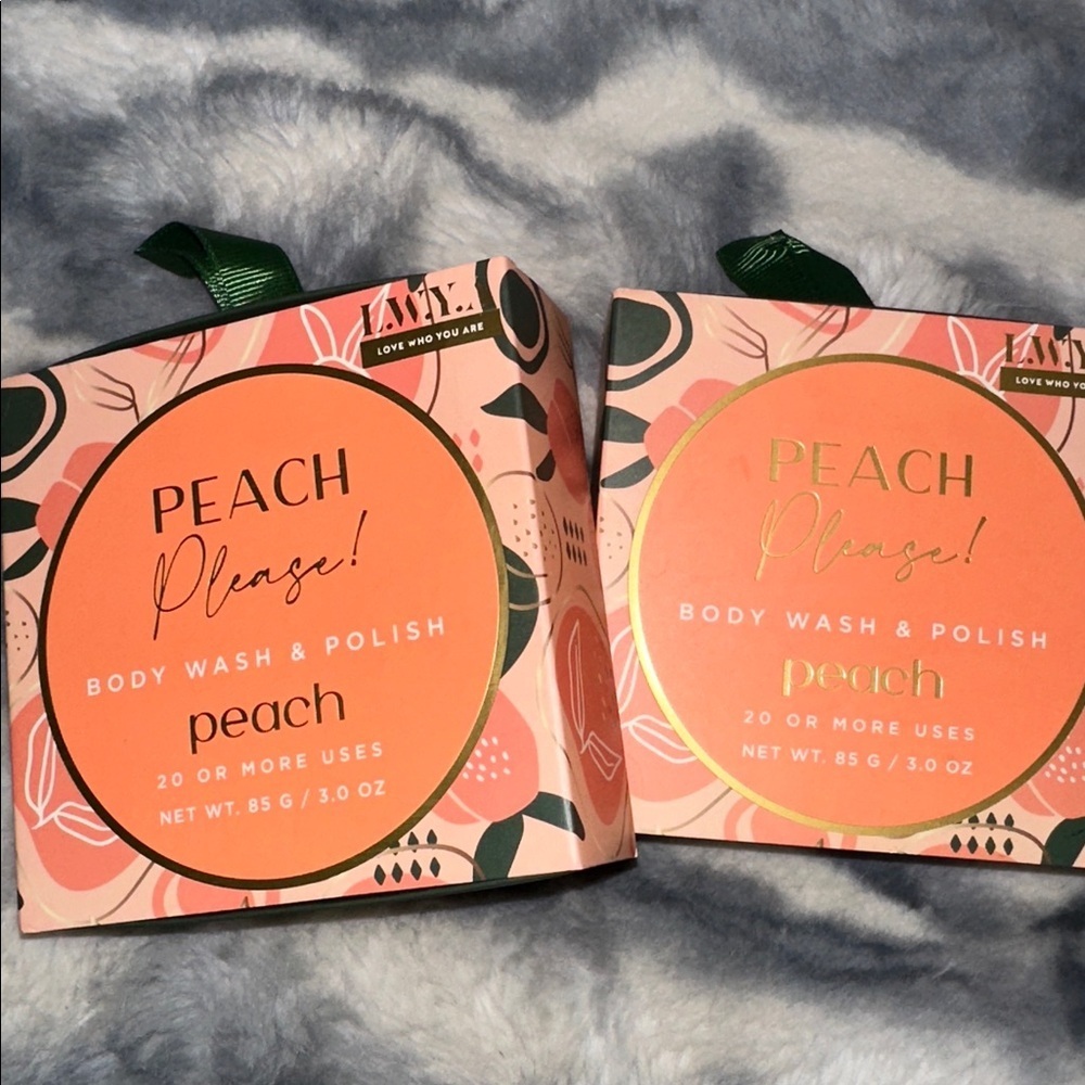 L.W.Y.A. Peach Please 🍑 Body Wash & Polish Sponge - Set of 2